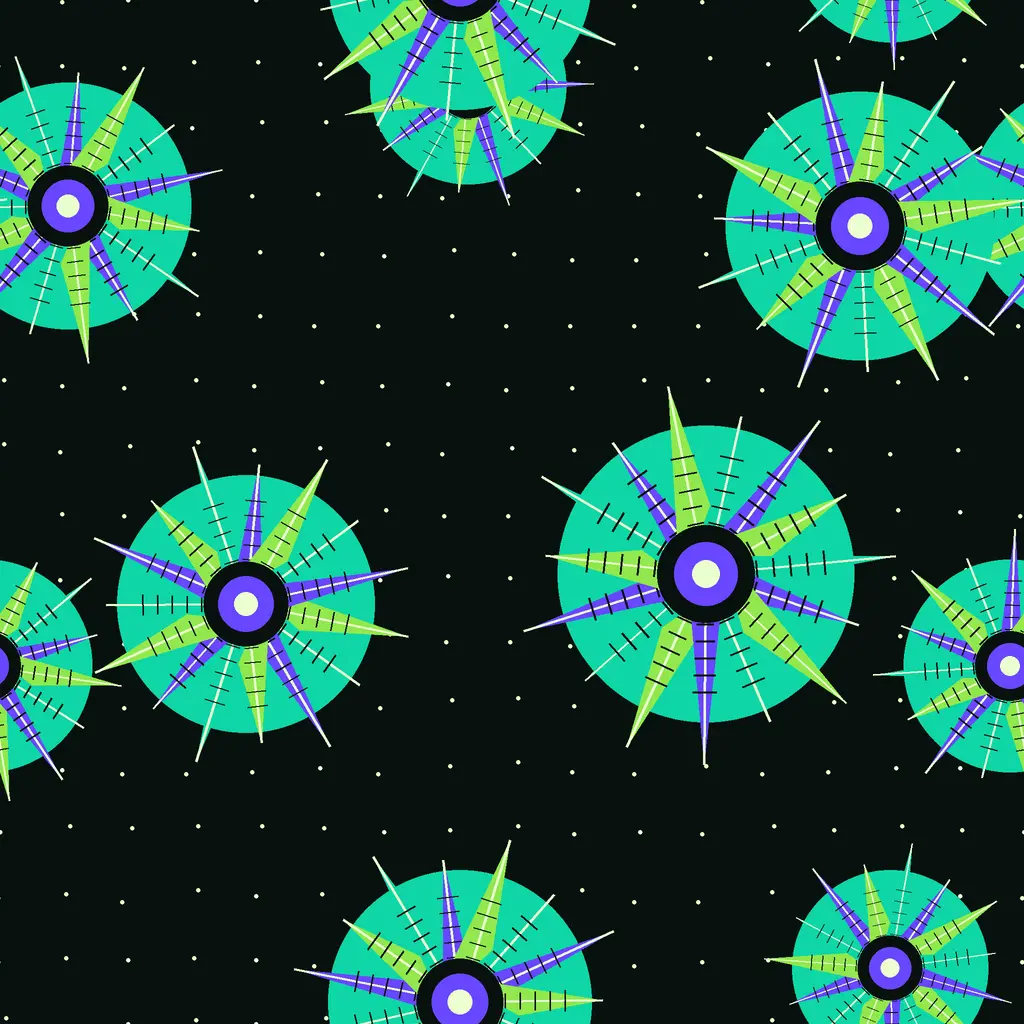 Signal Moss seamless radial pattern preview